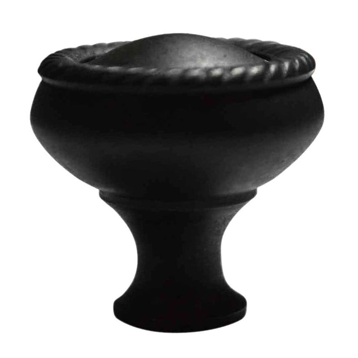 1 1/4 Inch Solid Brass Round Georgian Roped Cabinet & Furniture Knob