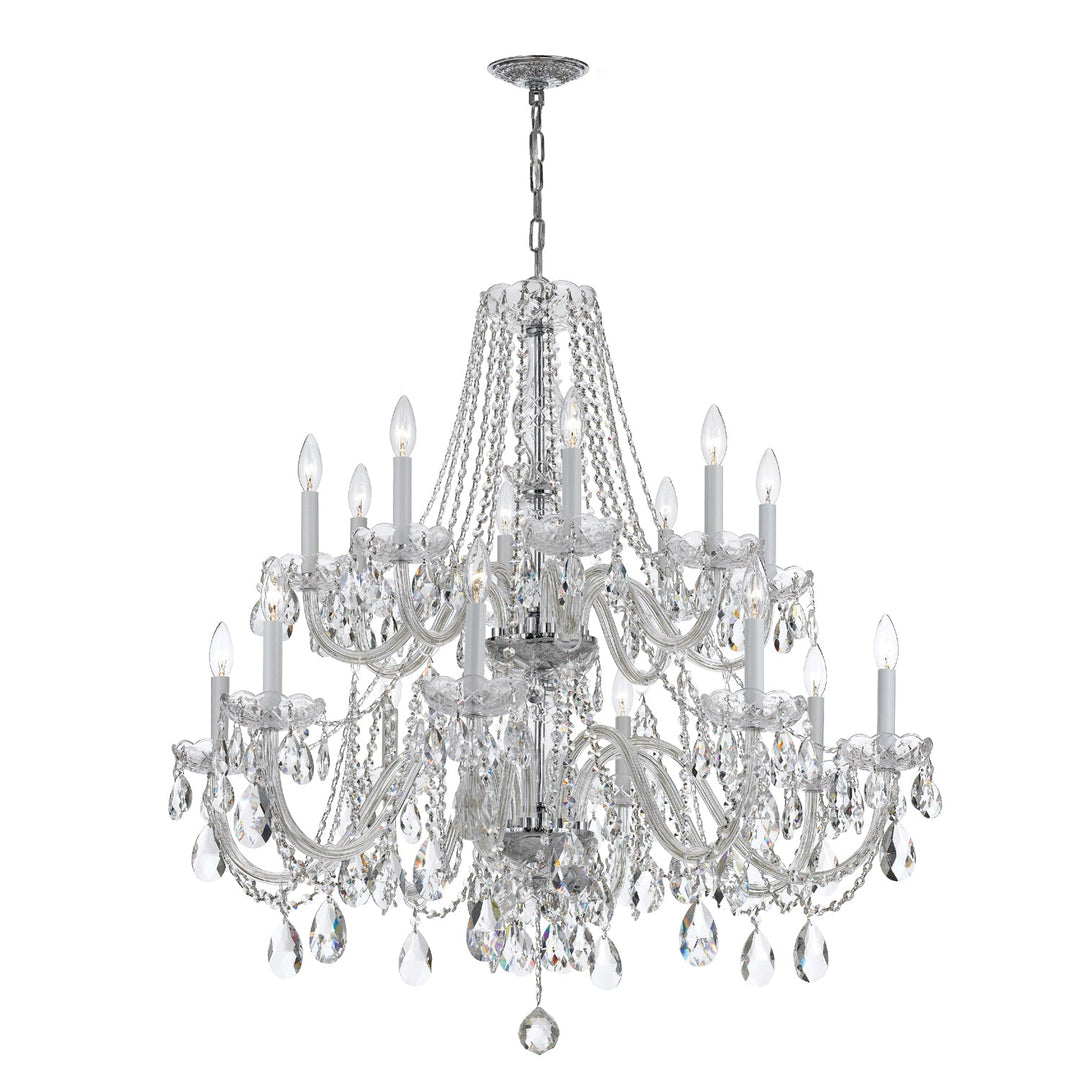 Crystorama Crystorama Traditional Crystal 16 Light Spectra Crystal Polished Chrome Chandelier