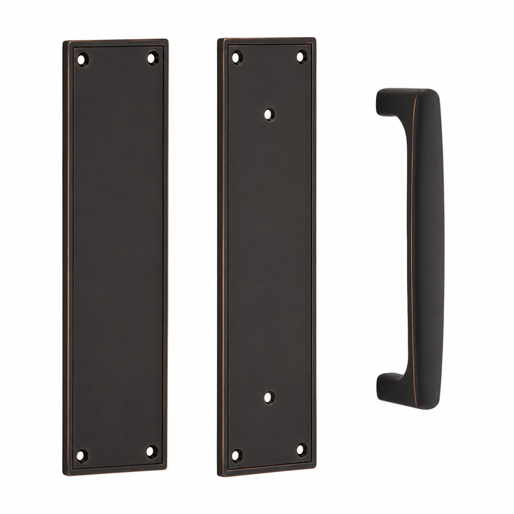 12 Inch Solid Brass Modern Urban Modern Push & Pull Door Set