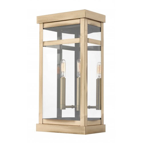 2 Light Antique Brass Outdoor Wall Lantern Livex