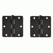 3 1/2 Inch x 3 1/2 Inch Steel Hinge (Oil Rubbed Bronze Finish) DELTANA