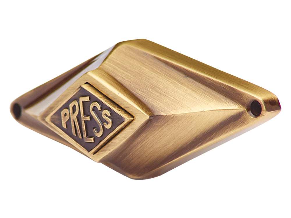 3 1/4 Inch Solid Brass Art Deco Diamond Doorbell COPPER MOUNTAIN HARDWARE