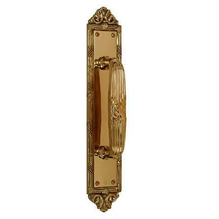 13 3/4 Inch Solid Brass Ribbon & Reed Door Pull (Several Finishes Available) COPPER MOUNTAIN HARDWARE