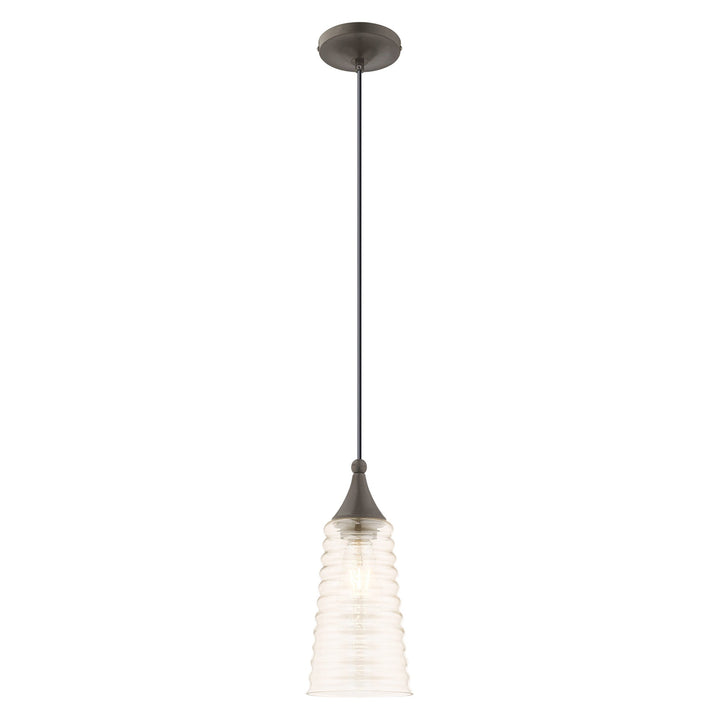 1 Light English Bronze Single Pendant Pendant Livex