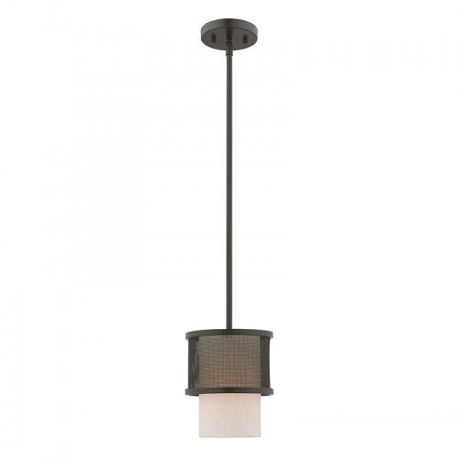 1 Light Bronze Single Pendant Pendant Livex