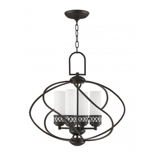 4 Light Olde Bronze Chandelier Livex