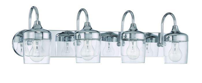 ##Antique Hardware## Wrenn 4 Light Vanity in Chrome
