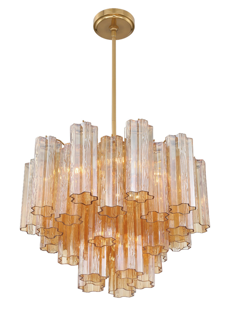 Crystorama Crystorama Addis 6 Light Aged Brass Chandelier