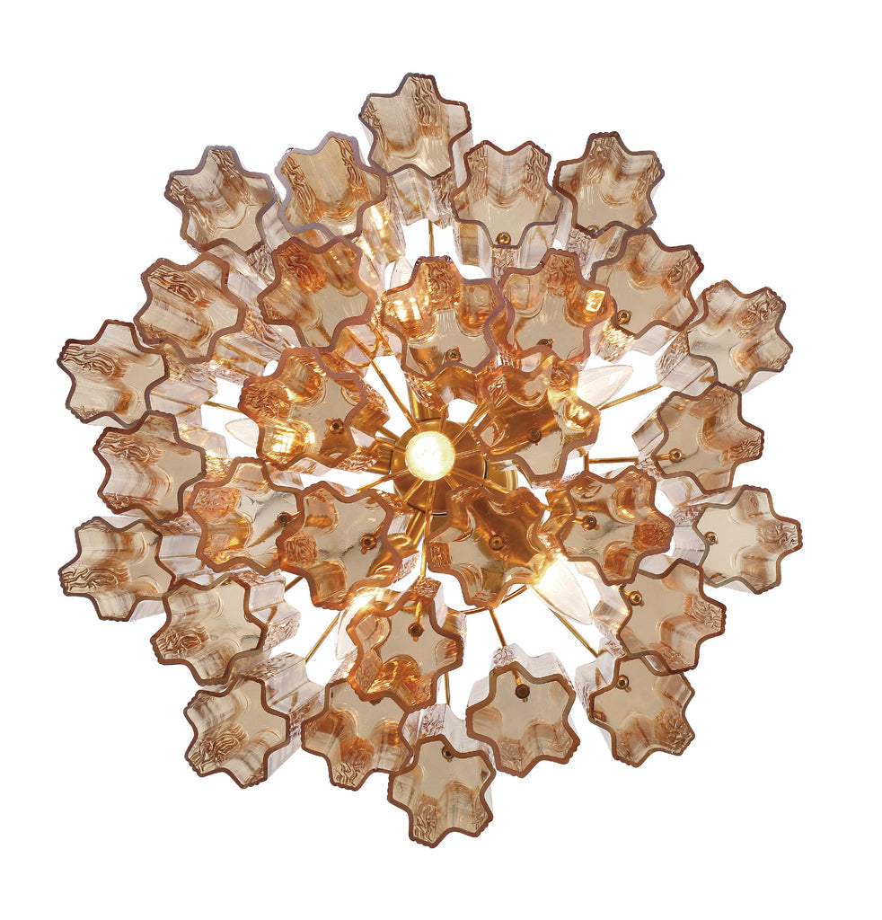Crystorama Crystorama Addis 6 Light Aged Brass Chandelier