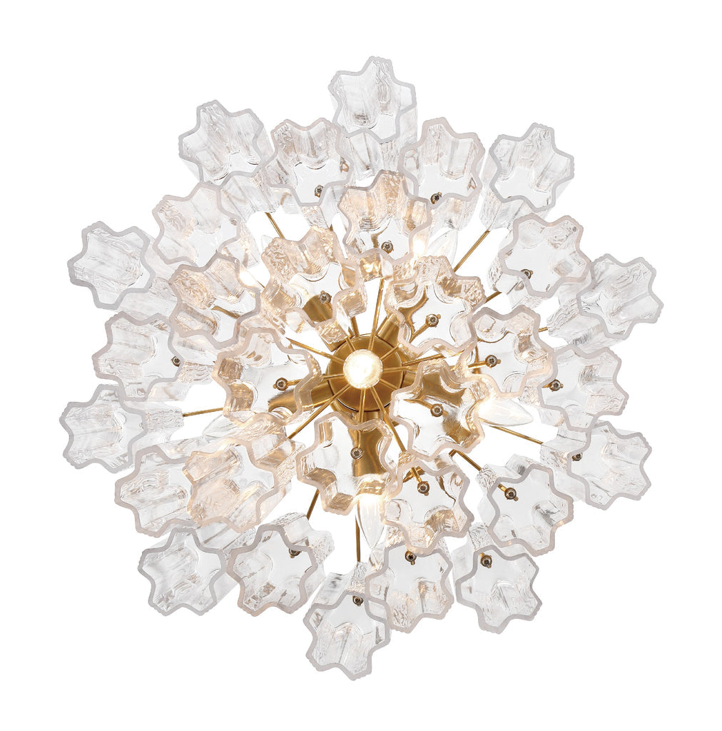 Crystorama Crystorama Addis 6 Light Aged Brass Chandelier