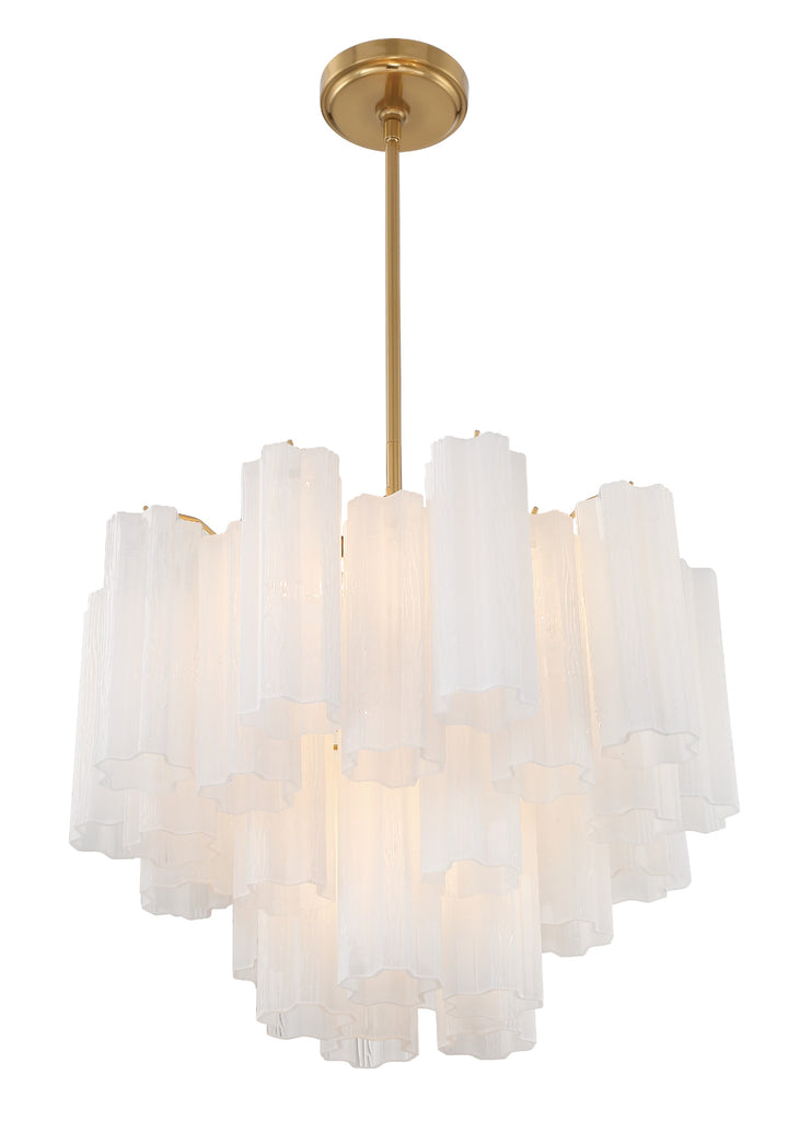 Crystorama Crystorama Addis 6 Light Aged Brass Chandelier