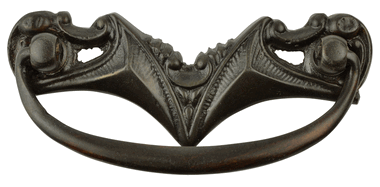 3 5/8 Inch (3 Inch c-c) Gothic Ray Bail Pull COPPER MOUNTAIN HARDWARE