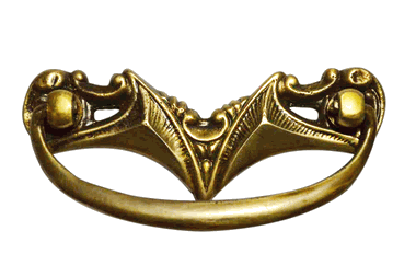 3 5/8 Inch (3 Inch c-c) Gothic Ray Bail Pull COPPER MOUNTAIN HARDWARE