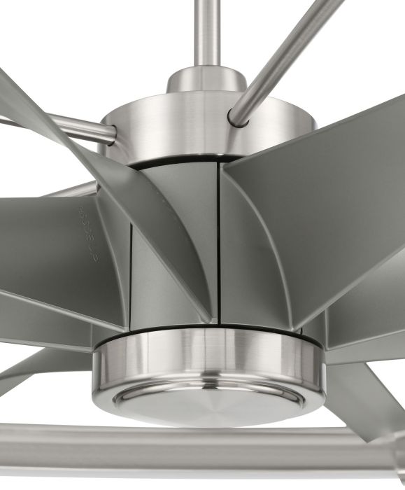 ##Antique Hardware## 52" Axel in Brushed Polished Nickel w/ Brushed Nickel Blades