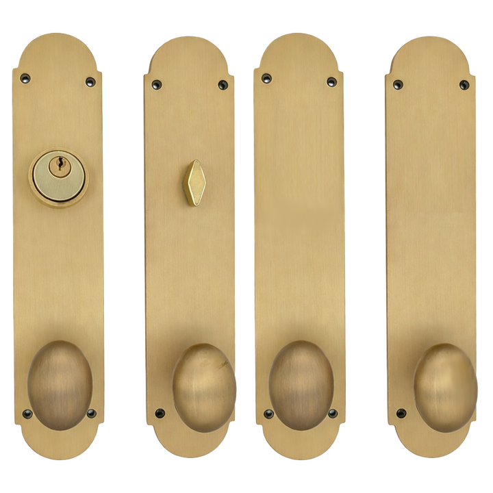 Traditional Style Double Door Deadbolt Entryway Set (Several Finishes Available) (Copy)