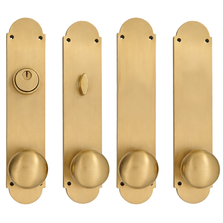 Traditional Style Double Door Deadbolt Entryway Set (Several Finishes Available) (Copy)