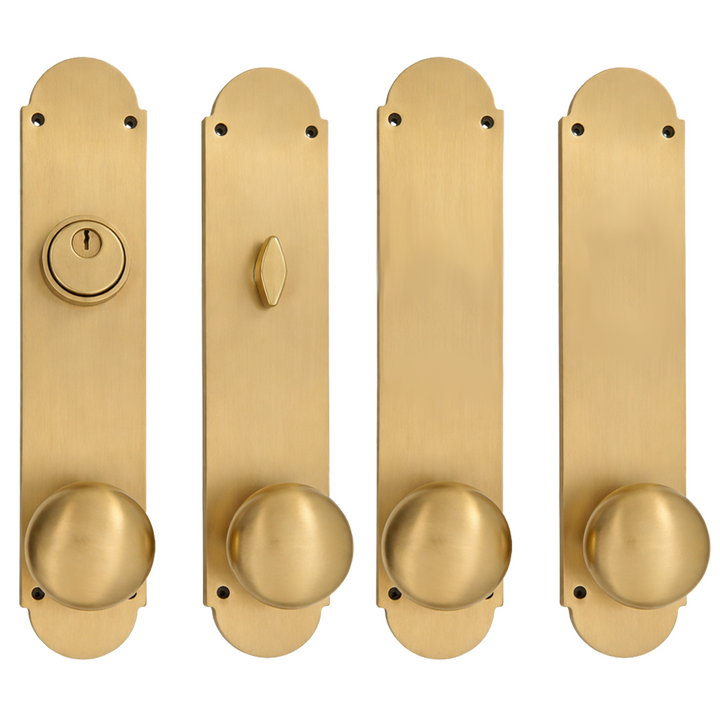 Traditional Style Double Door Deadbolt Entryway Set (Several Finishes Available) (Copy)