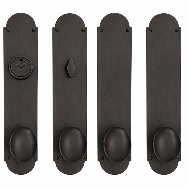 Traditional Style Double Door Deadbolt Entryway Set (Several Finishes Available) (Copy)