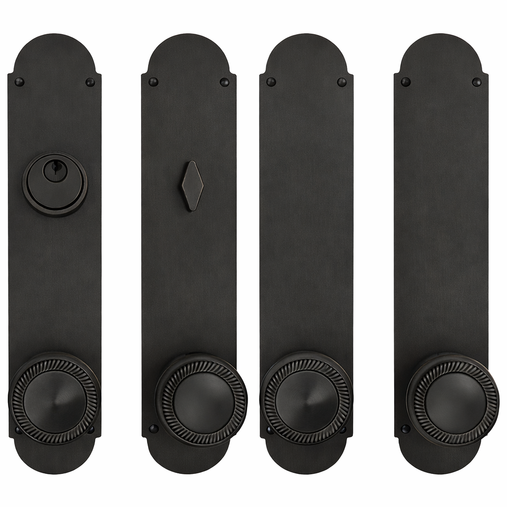 Traditional Style Double Door Deadbolt Entryway Set (Several Finishes Available) (Copy)