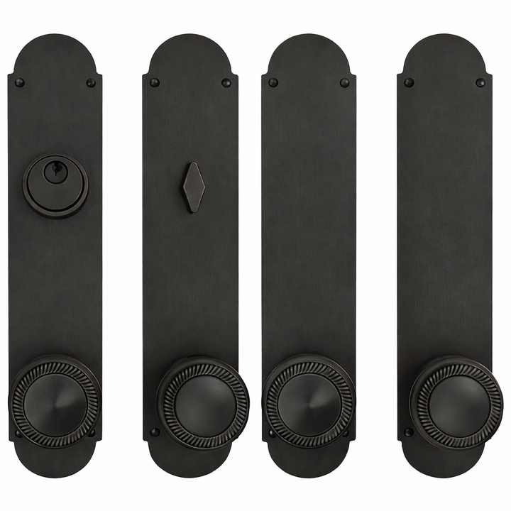 Traditional Style Double Door Deadbolt Entryway Set (Several Finishes Available) (Copy)