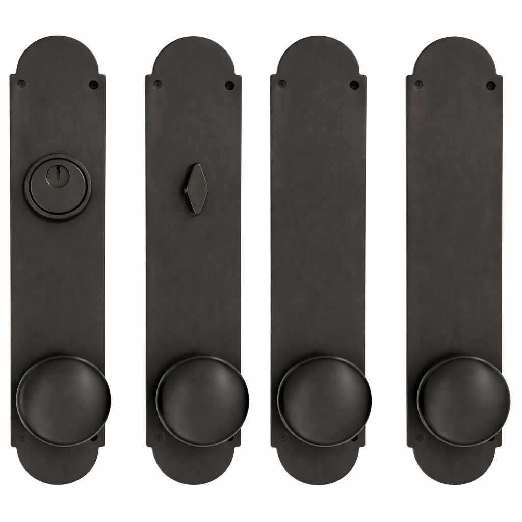 Traditional Style Double Door Deadbolt Entryway Set (Several Finishes Available) (Copy)