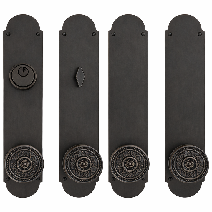 Traditional Style Double Door Deadbolt Entryway Set (Several Finishes Available) (Copy)