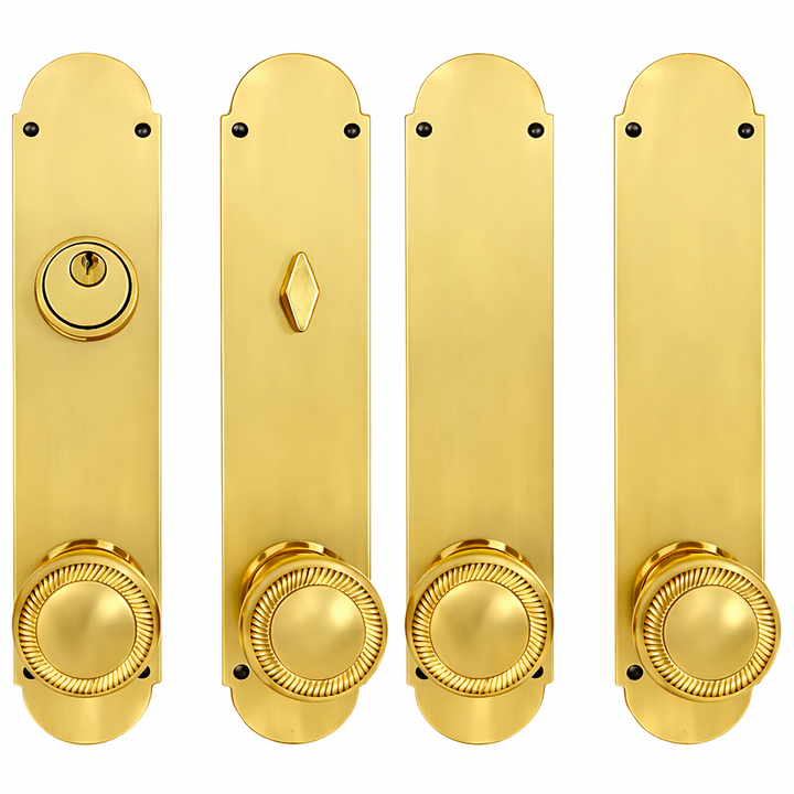 Traditional Style Double Door Deadbolt Entryway Set (Several Finishes Available) (Copy)