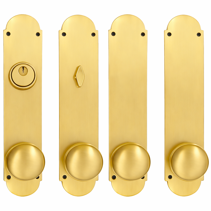 Traditional Style Double Door Deadbolt Entryway Set (Several Finishes Available) (Copy)