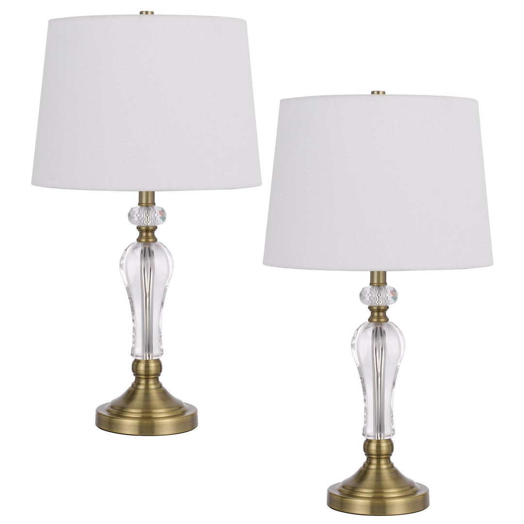 100W EASTHAM CRYSTAL TABLE LAMP - SOLD AND PRICED AS A PAIR Cal Lighting