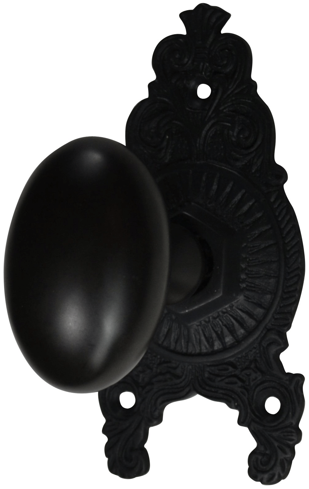 COPPER MOUNTAIN HARDWARE Solid Brass Egg Ornate Victorian Door Knob Set in Several Finishes