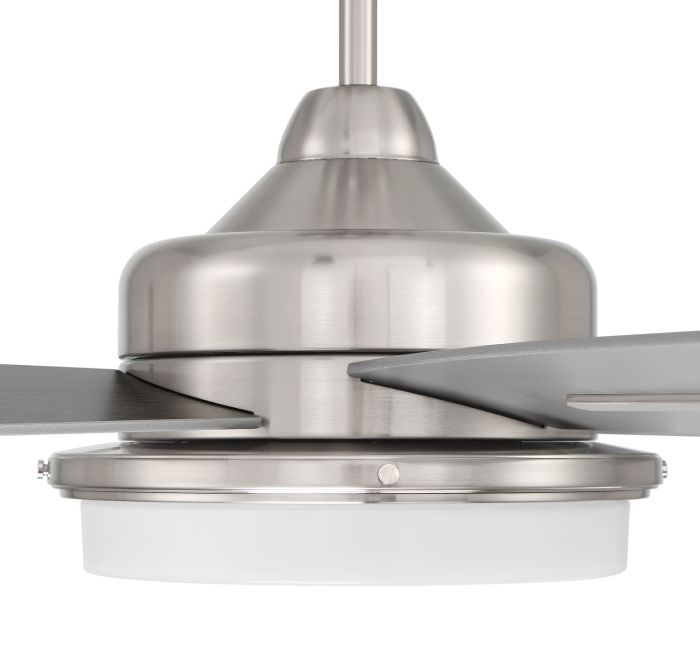 ##Antique Hardware## 54" Drew in Brushed Polished Nickel w/ Brushed Nickel/Greywood Blades