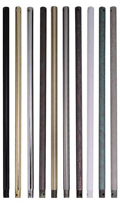 ##Antique Hardware## 12" Downrod in Gloss Black