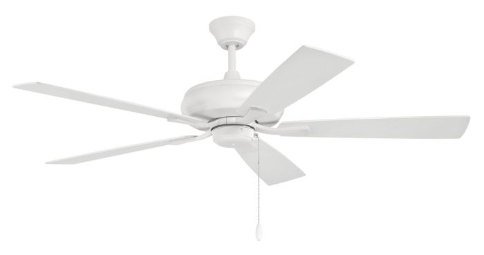 ##Antique Hardware## 52" Eos in White w/ White/Washed Oak Blades