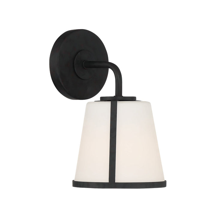 Crystorama Crystorama Fulton 1 Light Black Bathroom Vanity