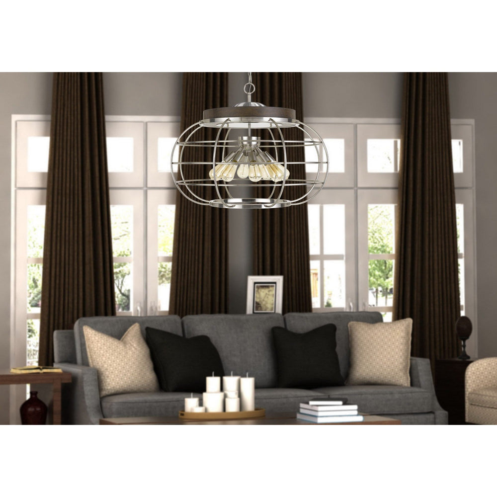 LIBERTY METAL CHANDELIER (EDISON BULBS NOT INCLUDED) Cal Lighting