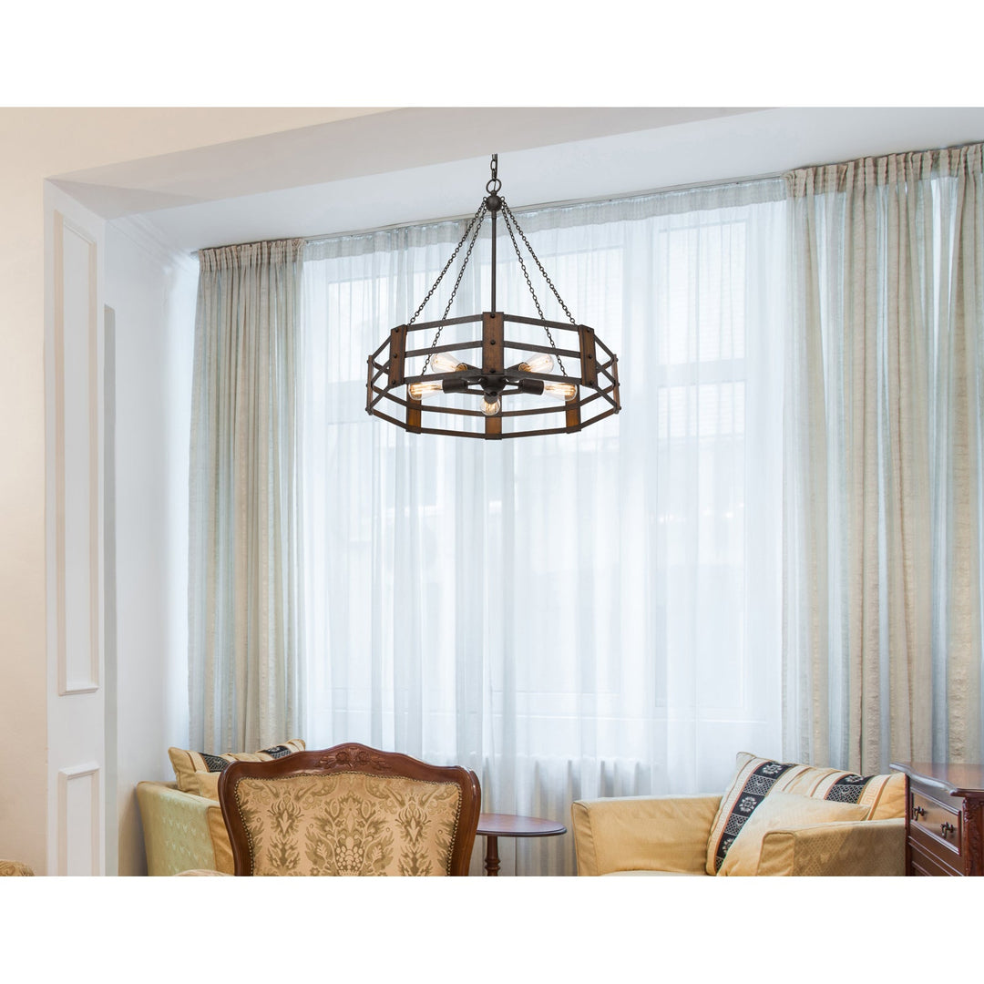 60W X 5 PROVO METAL CHANDELIER Cal Lighting