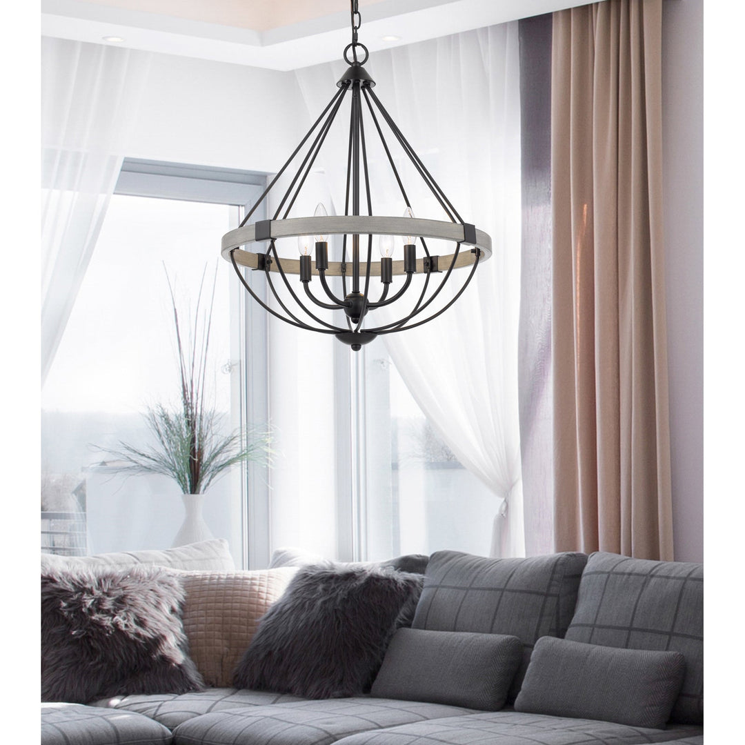 60W X 4 SOMERSWORTH METAL CHANDELIER Cal Lighting