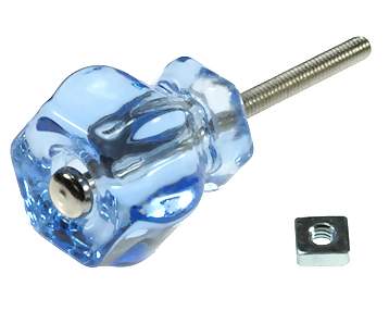 COPPER MOUNTAIN HARDWARE Authentic Glass Hexagon Shape Cabinet & Furniture Knobs in 14 Colors