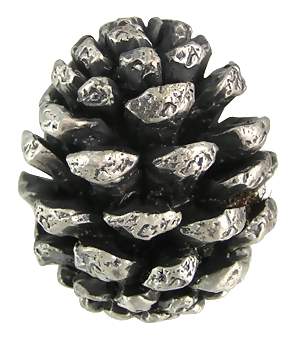 1 1/4 Inch Solid Pewter Pine Cone Cabinet & Furniture Knob COPPER MOUNTAIN HARDWARE