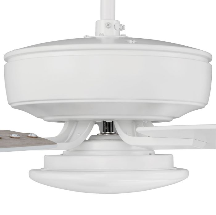 ##Antique Hardware## 52" Pro Plus 112 in White w/ White/Washed Oak Blades