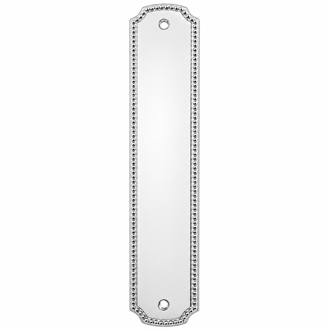 11 1/2 Inch Solid Brass Beaded Push Plate (Several Finishes Available)
