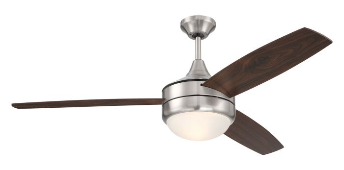##Antique Hardware## 52" Phaze II 3-Blade in Brushed Polished Nickel w/ Walnut/Dark Oak Blades