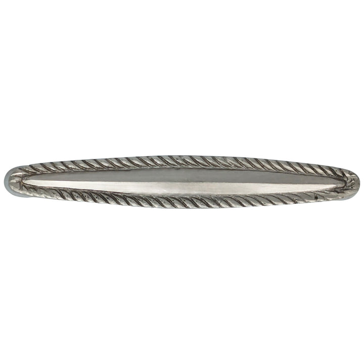 4 Inch Overall (3 3/4 Inch c-c) Solid Brass Georgian Roped Style Pull COPPER MOUNTAIN HARDWARE