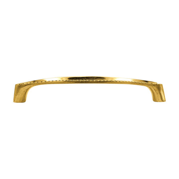 5 1/2 Inch Overall (5 Inch c-c) Solid Brass Georgian Roped Style Pull