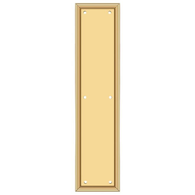 15 Inch Solid Brass Framed Push Plate (Several Finishes Available)