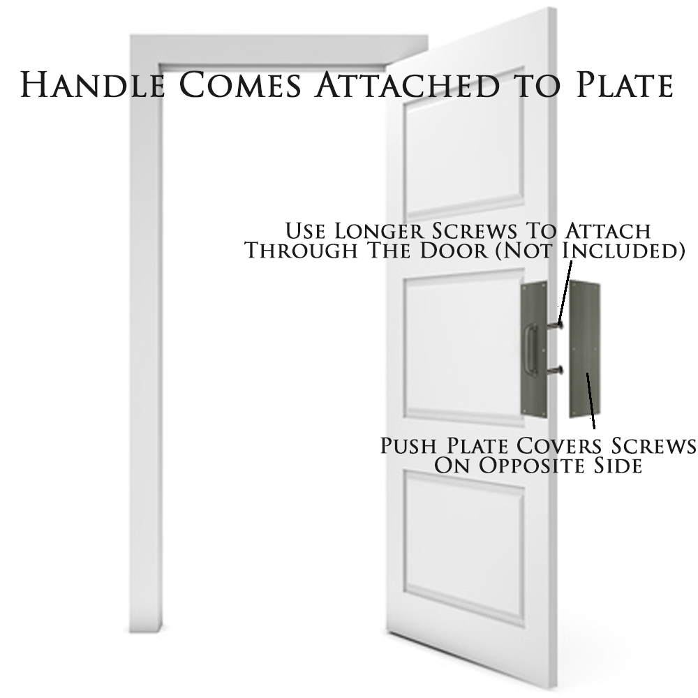 12 Inch Traditional Style Door Push and Pull Plate Set COPPER MOUNTAIN HARDWARE