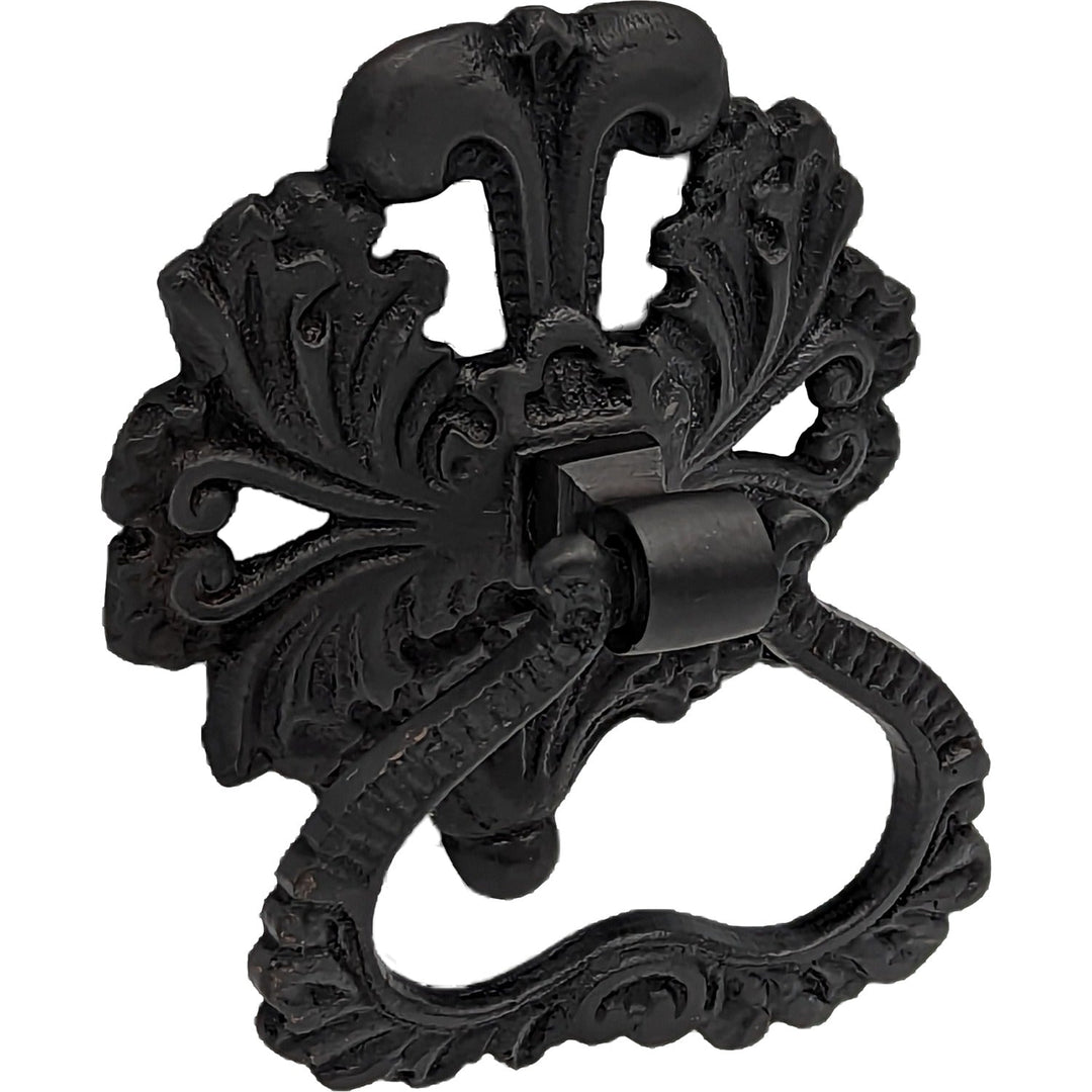 COPPER MOUNTAIN HARDWARE 3 Inch Ornate Victorian Leaves Ring Pull
