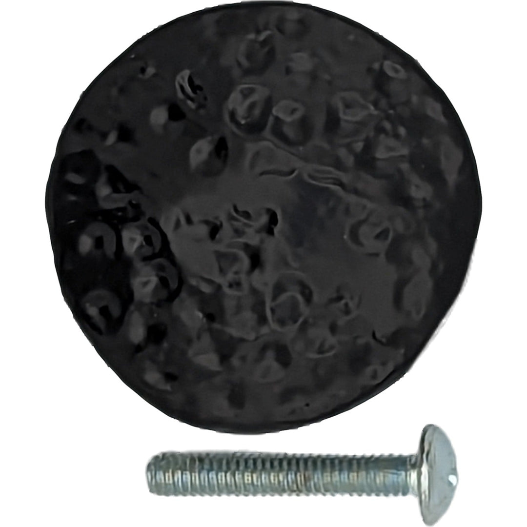 1 3/8 Inch Solid Iron Hammered Flat Cabinet & Furniture Knob COPPER MOUNTAIN HARDWARE