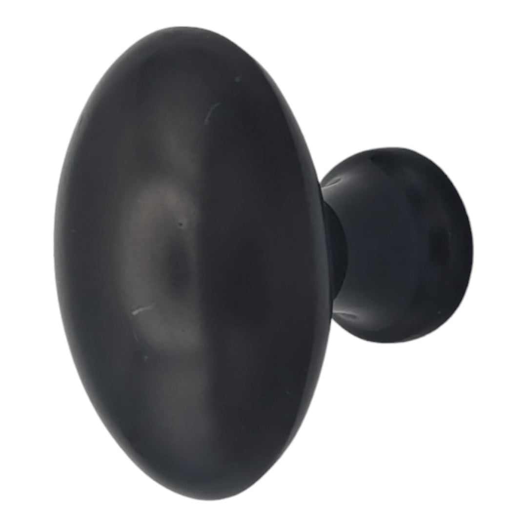 COPPER MOUNTAIN HARDWARE 1 1/2 Inch Large Traditional Solid Brass Egg Cabinet & Furniture Knob