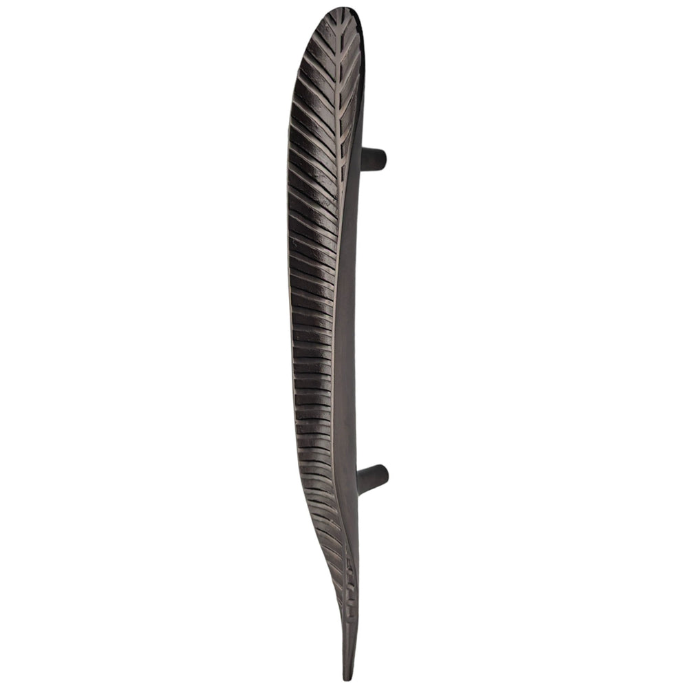 24 1/2 inch (12 inch c-c) Artistic Frond Oversize Pull (Several Finishes Available) COPPER MOUNTAIN HARDWARE